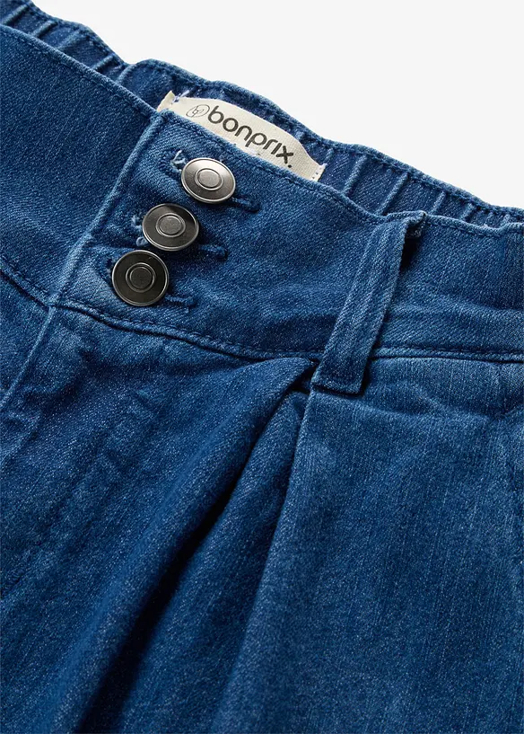 Cropped, Wide Leg-jeans High Waist, komfortlinning, bonprix