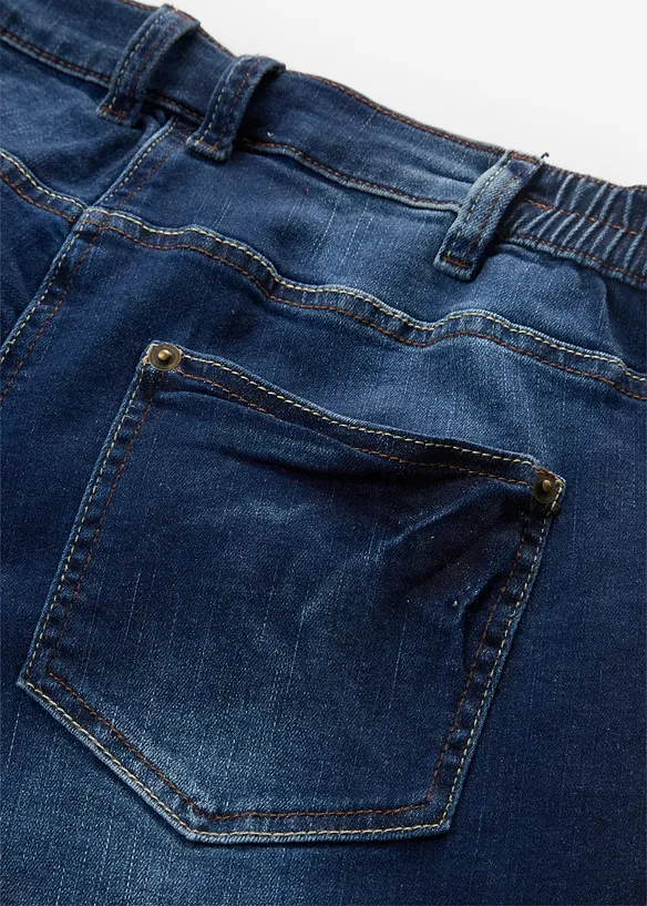 Jeans bermudashorts Mid Waist, komfortlinning, bonprix
