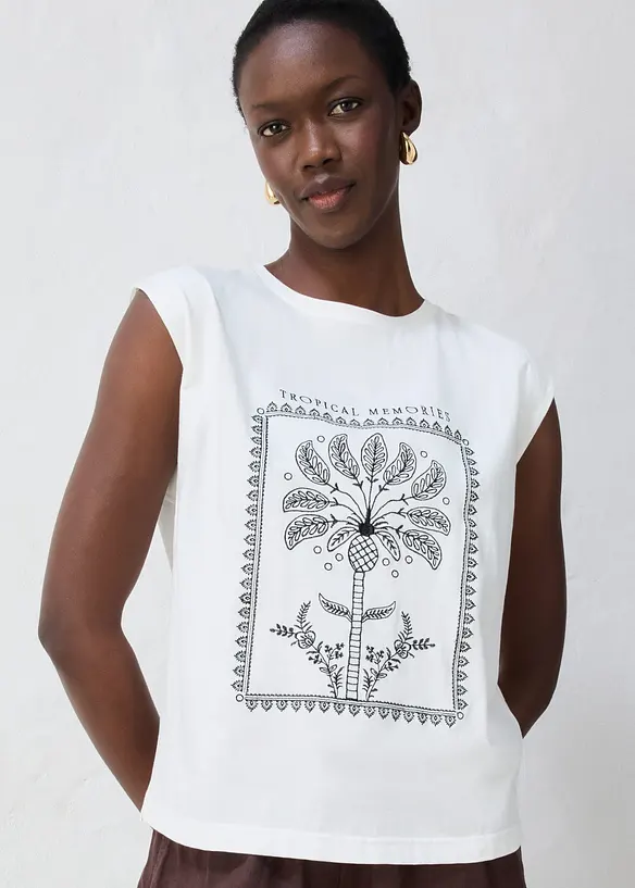 Topp med silke, bonprix