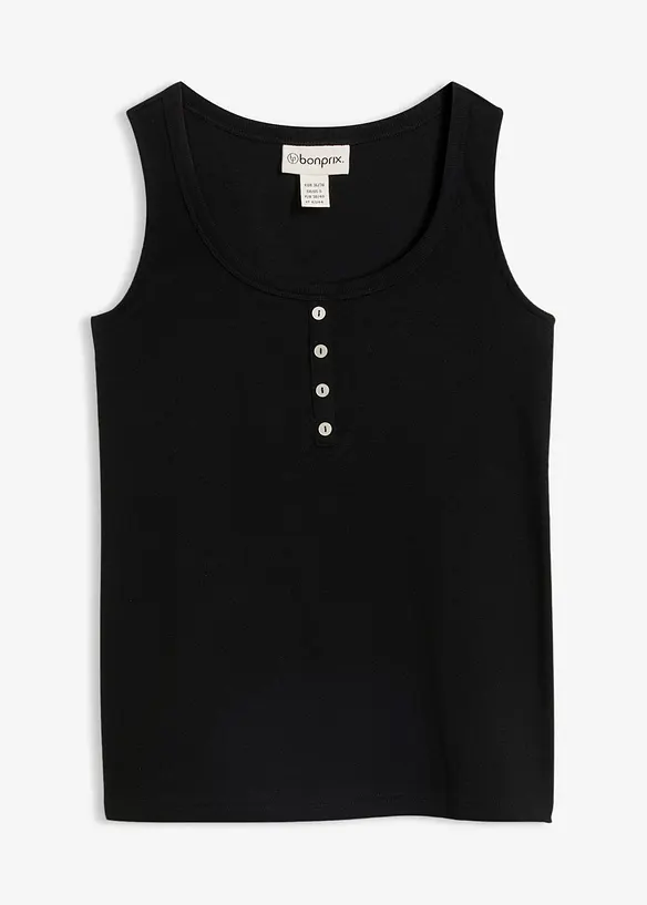 Hoftelang ribbet topp, bonprix