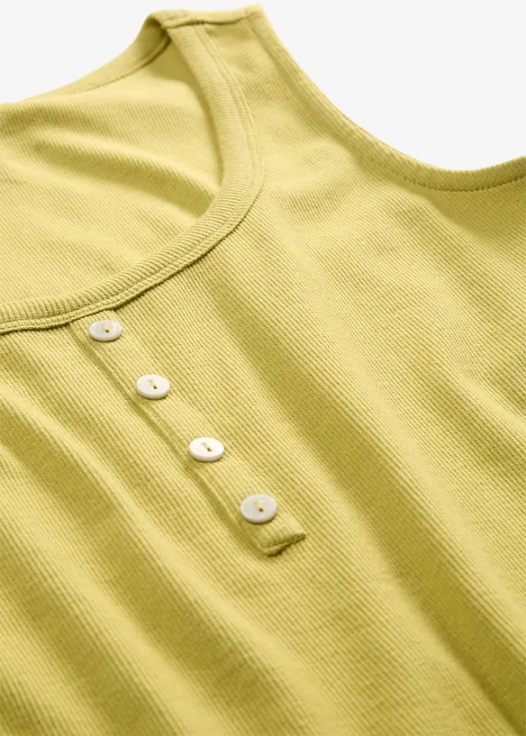 Hoftelang ribbet topp, bonprix