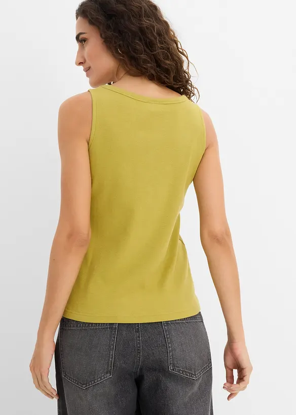 Hoftelang ribbet topp, bonprix