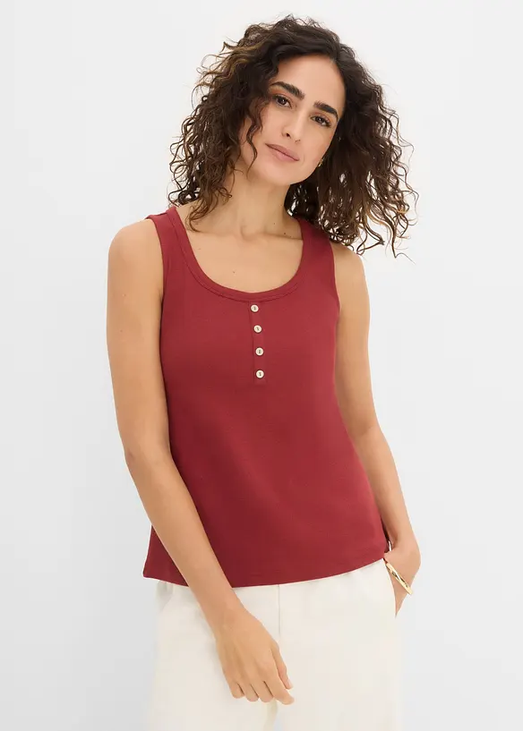 Hoftelang ribbet topp, bonprix