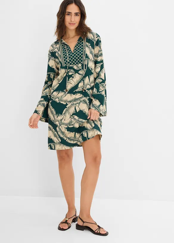 Tunikakjole i viskoseblanding med pent fall, bonprix