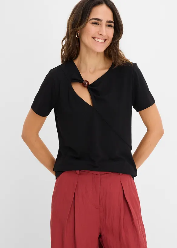 T-skjorte i viskoseblanding med pent fall, bonprix