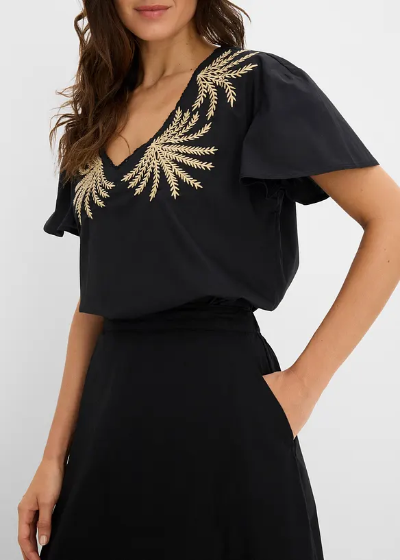 Maxiskj&oslash;rt med broderi, bonprix