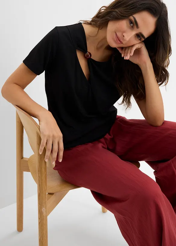 T-skjorte i viskoseblanding med pent fall, bonprix