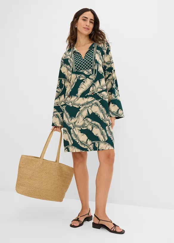 Tunikakjole i viskoseblanding med pent fall, bonprix