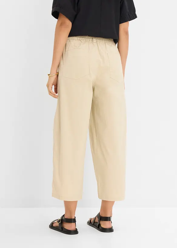 Barrel bukse i bomullsblanding, bonprix