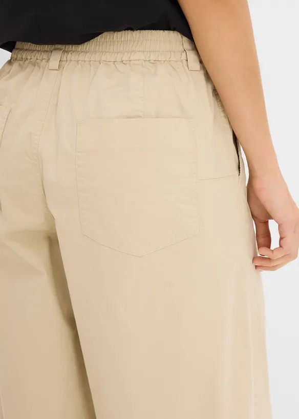 Barrel bukse i bomullsblanding, bonprix