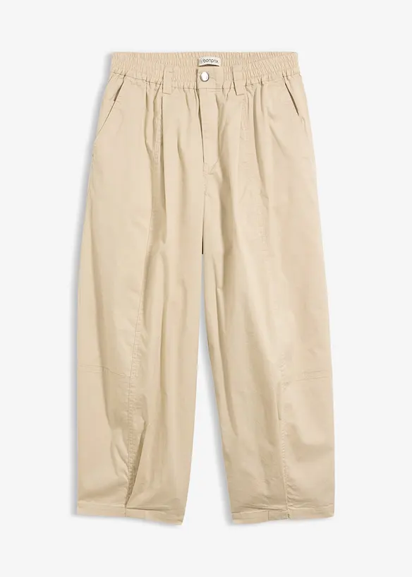 Barrel bukse i bomullsblanding, bonprix