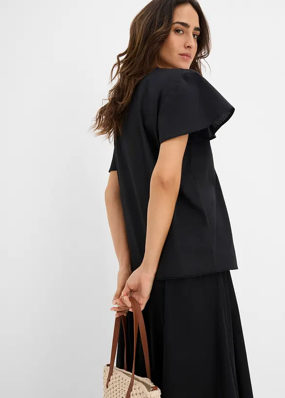 Bluse med broderi, bonprix