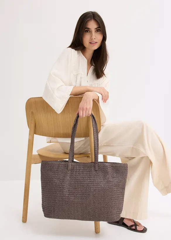 Shoppingveske i str&aring;look, bonprix