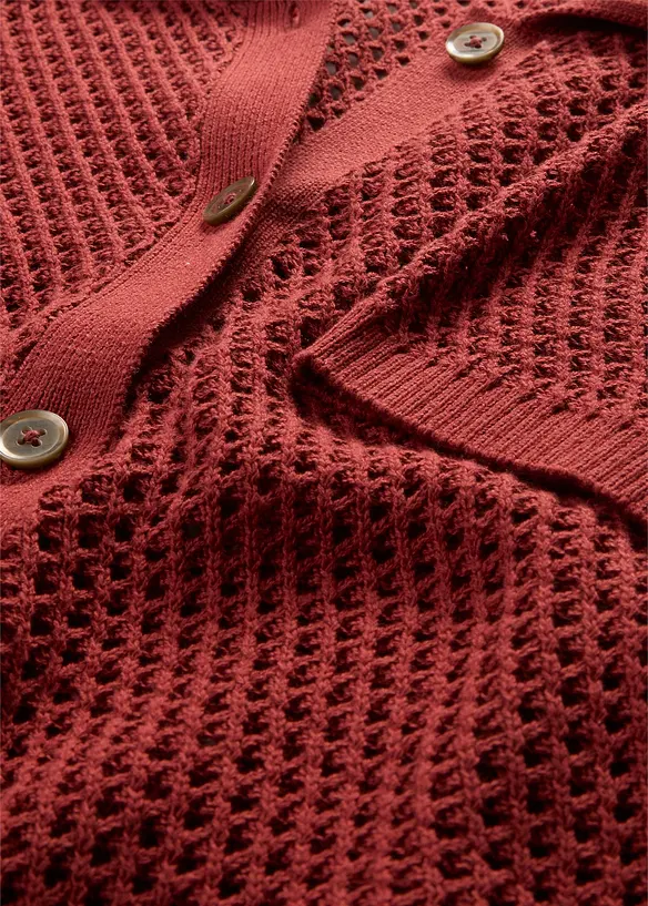 Cardigan med hullm&oslash;nster, bonprix