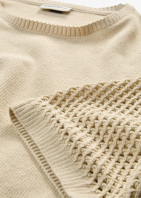 Genser i bomullsblanding, bonprix