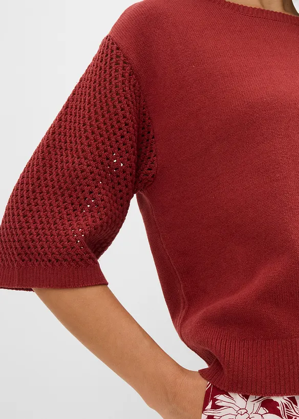 Genser i bomullsblanding, bonprix