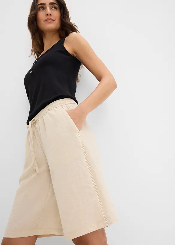 Pull on-bermudashorts i viskoseblanding, bonprix