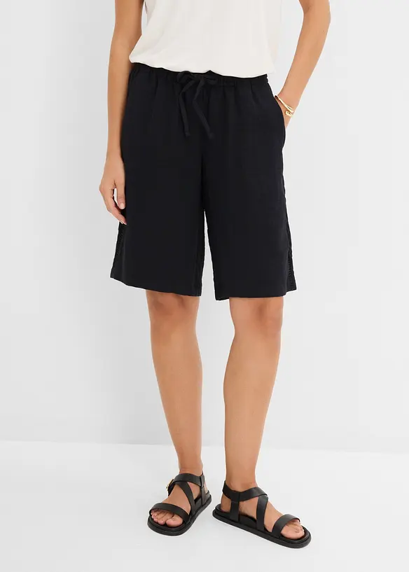 Pull on-bermudashorts i viskoseblanding, bonprix