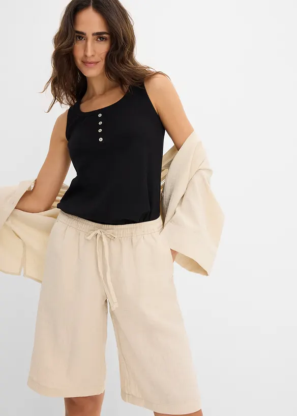 Pull on-bermudashorts i viskoseblanding, bonprix