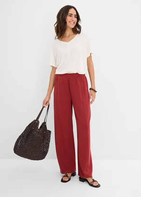 Vid bukse i scubamateriale, bonprix