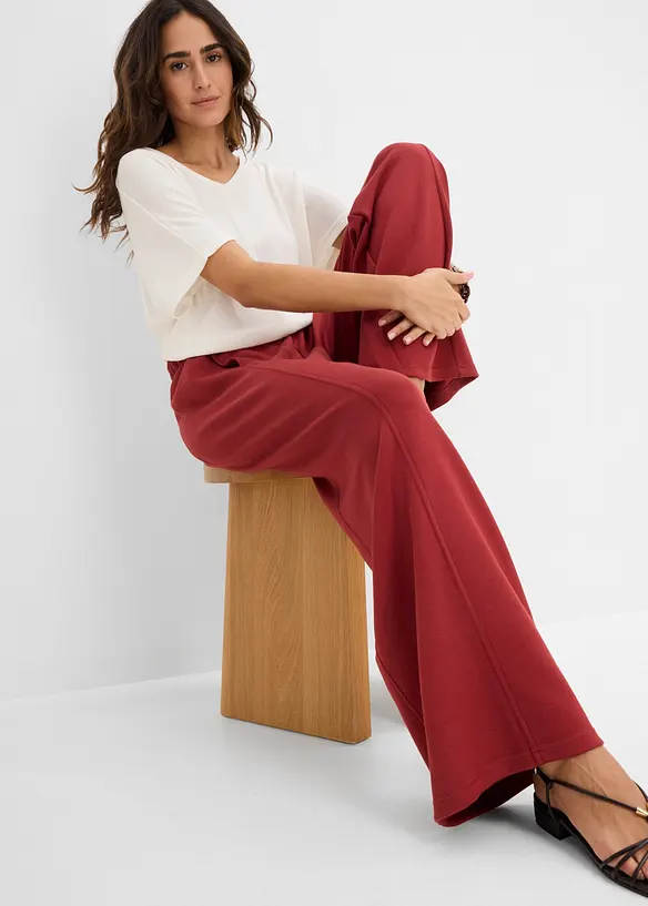 Vid bukse i scubamateriale, bonprix