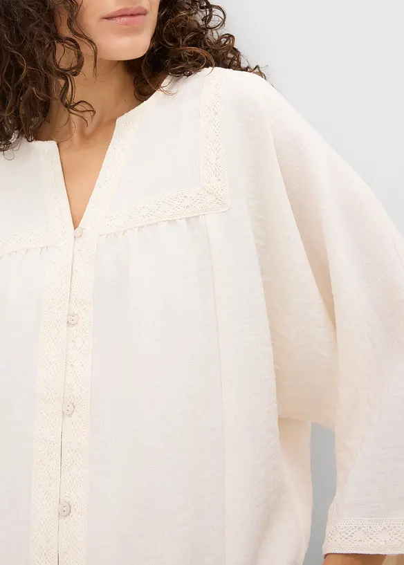 Bluse i viskoseblanding, bonprix