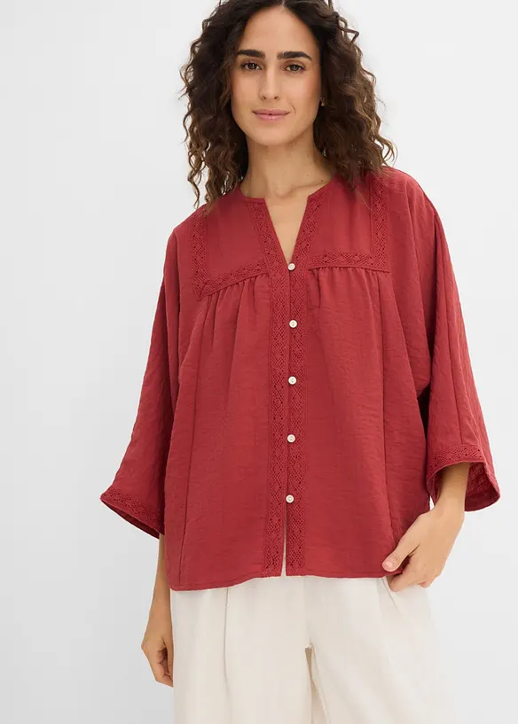 Bluse i viskoseblanding, bonprix