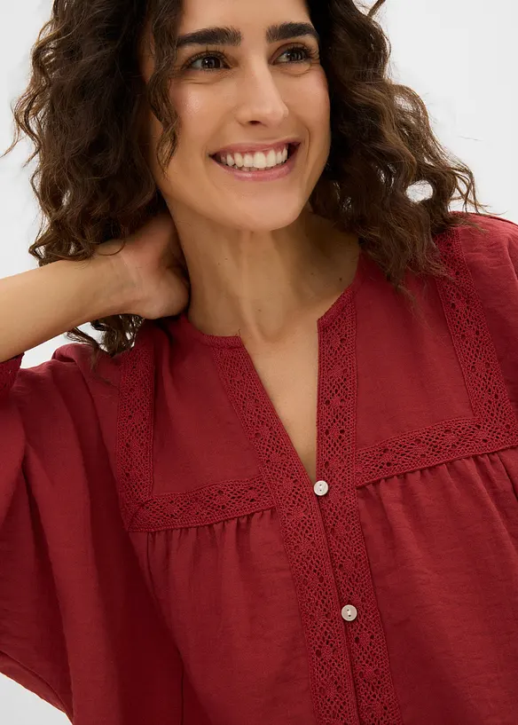 Bluse i viskoseblanding, bonprix