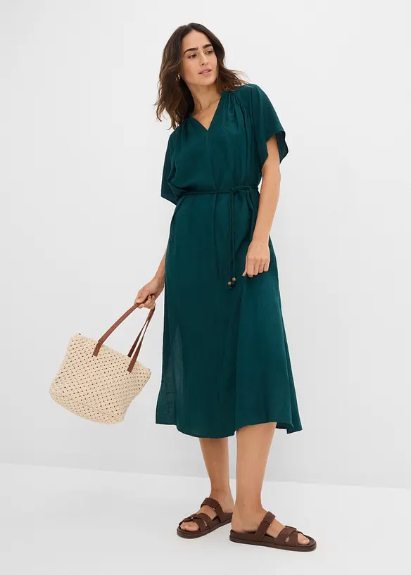 Kjole i myk viskoseblanding, bonprix