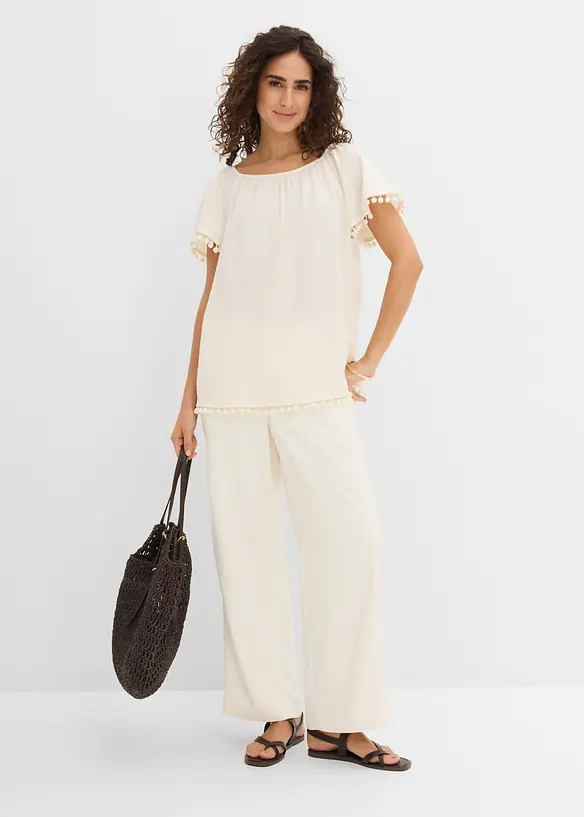 Bluse i myk viskoseblanding, bonprix