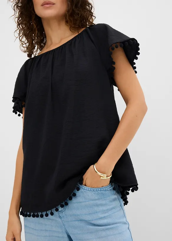 Bluse i myk viskoseblanding, bonprix