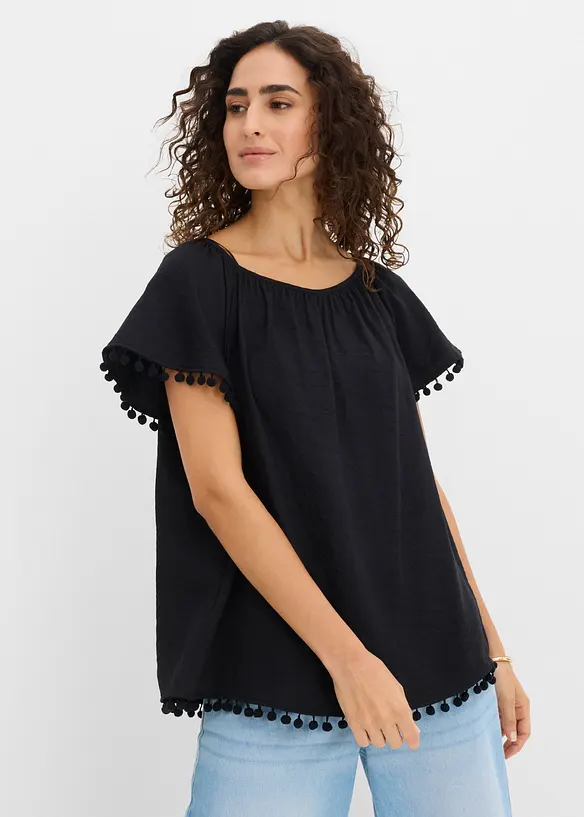Bluse i myk viskoseblanding, bonprix