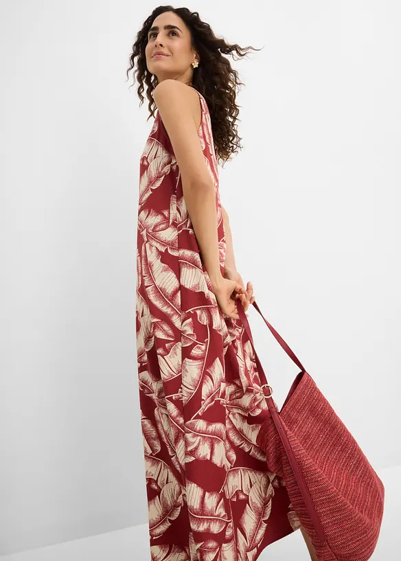 Vid kjole av viskosemiks med allover print, bonprix