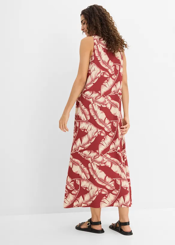 Vid kjole av viskosemiks med allover print, bonprix