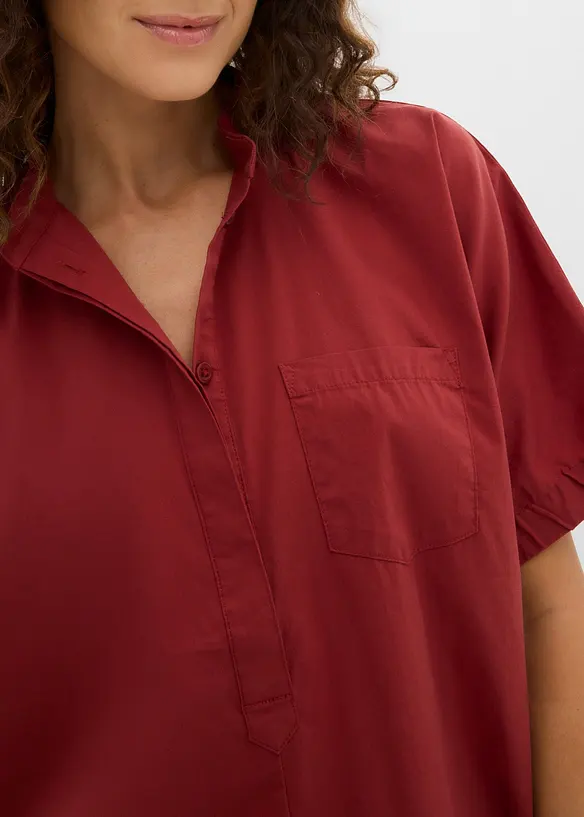 Kortermet bluse med lave skulders&oslash;mmer, bonprix