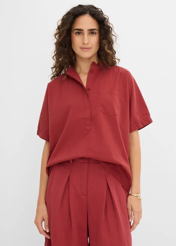 Kortermet bluse med lave skulders&oslash;mmer, bonprix