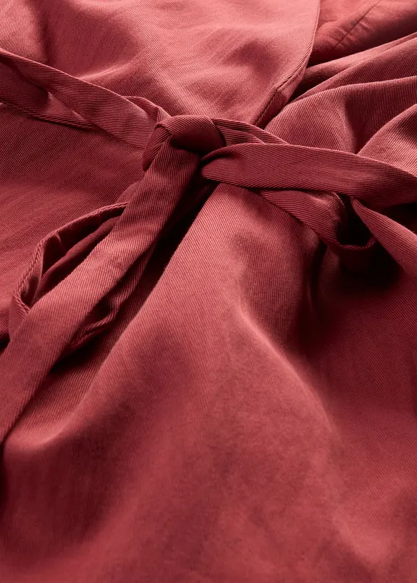 Vest i viskoseblanding med knytebelte, bonprix