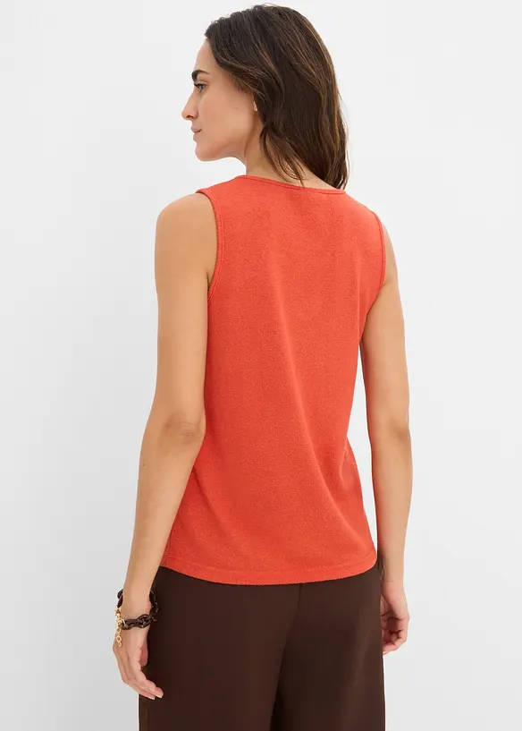 Strikket topp med perlepynt, bonprix