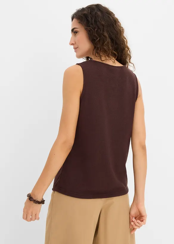 Strikket topp med perlepynt, bonprix