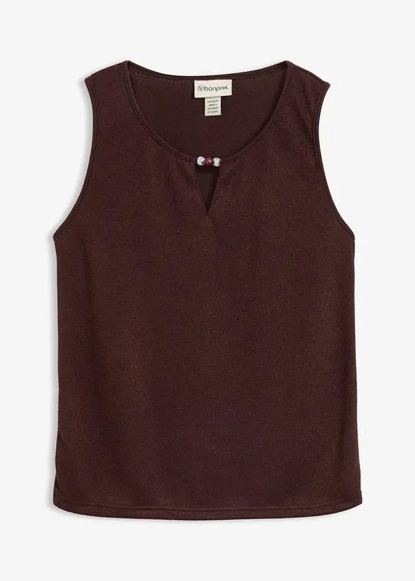 Strikket topp med perlepynt, bonprix