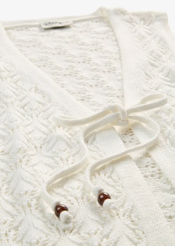 Strikkevest med hullstrikk, bonprix