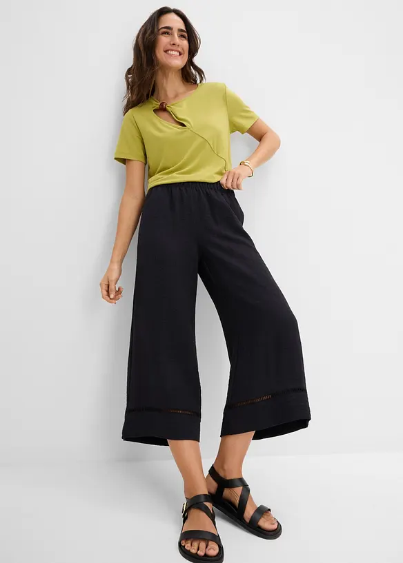 Culotte i viskoseblanding med pent fall, bonprix