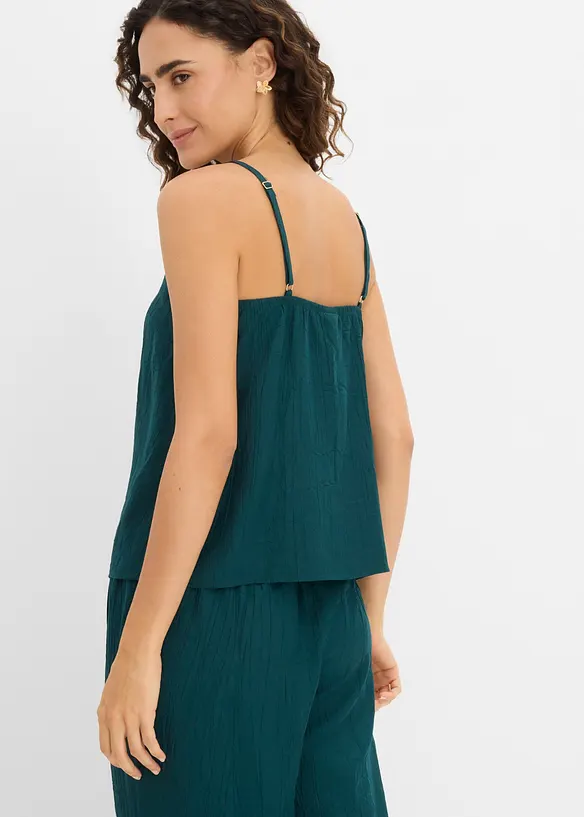 Topp med pliss&eacute; look av viskosemiks, bonprix