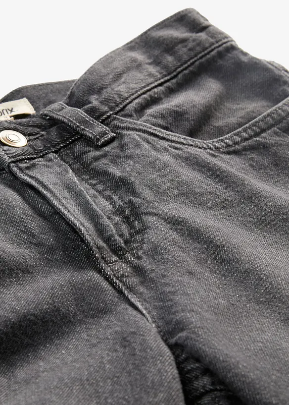 Wide Leg-jeans Mid Waist, komfortlinning, bonprix