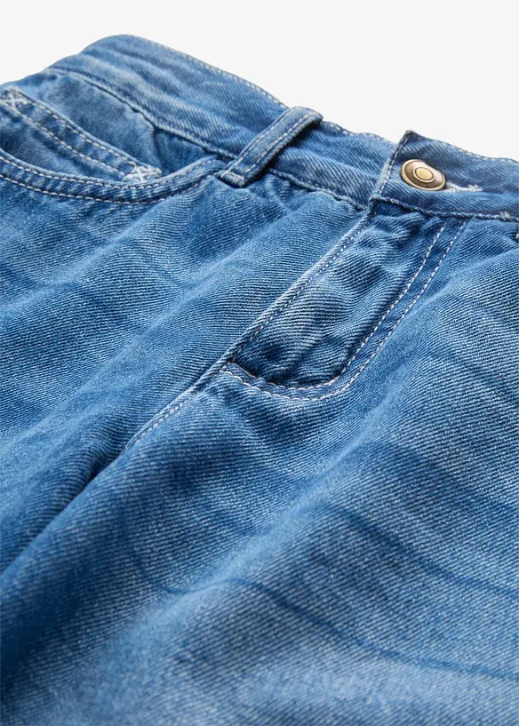 Bermudashorts i denim Mid Waist, komfortlinning, bonprix