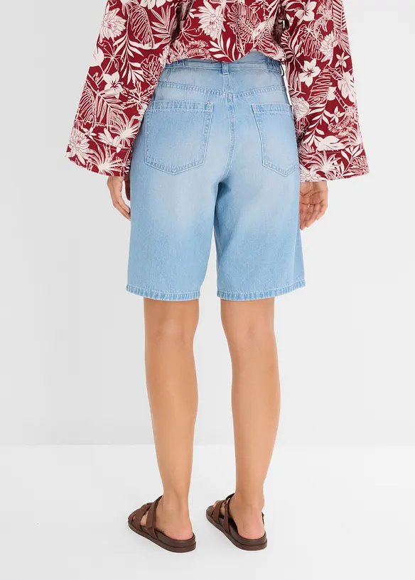 Bermudashorts i denim Mid Waist, komfortlinning, bonprix