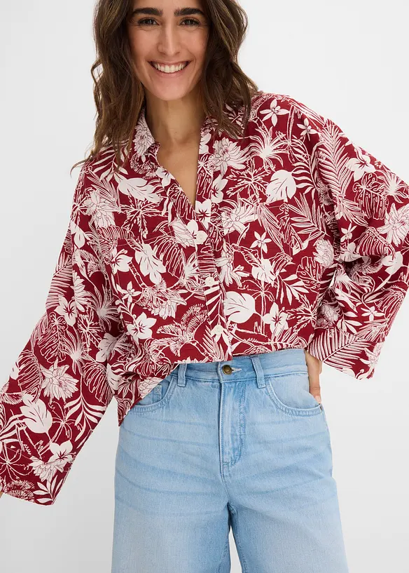 Bermudashorts i denim Mid Waist, komfortlinning, bonprix