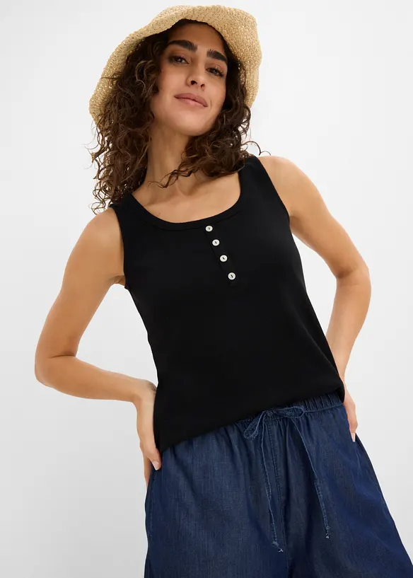 Denimshorts Mid Waist, komfortlinning, bonprix