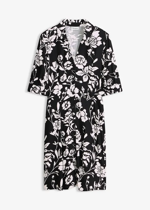 Skjortekjole i viskose med pent fall, bonprix