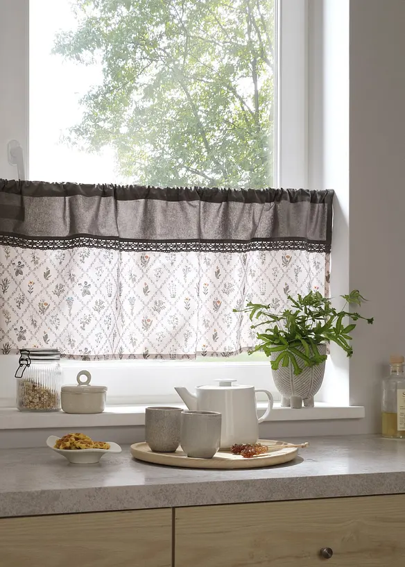 Gardinkappe i &oslash;kologisk bomull, bonprix